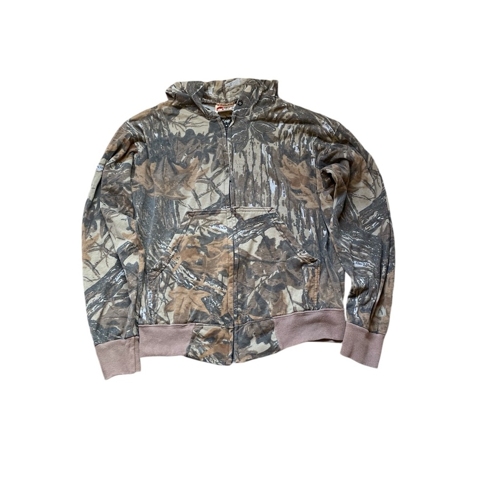 Vintage Made in the USA Y2K Camo Zip Up Hoodie